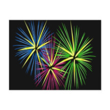 Blauw rood en groen vuurwerk