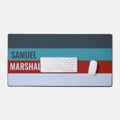 Blauw rood en Paarse streepjespatroon Bureaumat (Keyboard & Muis)