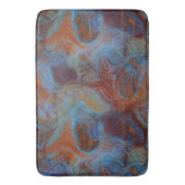 Blauw, Rood en Roest Marmer abstract Badmat (Voorkant Verticaal)