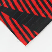 Blauw rood en wit abstract schilderij fleece deken (Hoek)