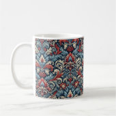 Blauw, rood en wit Damascus Koffiemok (Links)