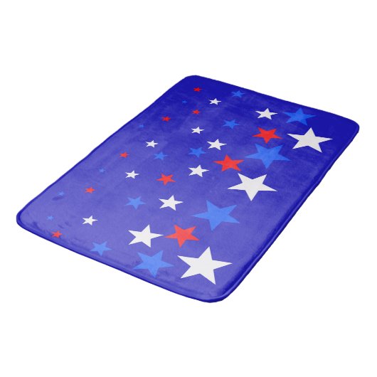 Blauw, rood en wit Star-patroon Badmat (Gekanteld)