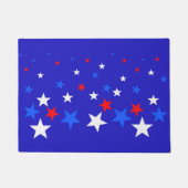 Blauw, rood en wit Star-patroon Deurmat (Voorkant)