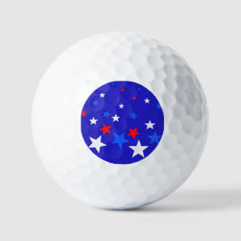 Blauw, rood en wit Star-patroon Golfballen