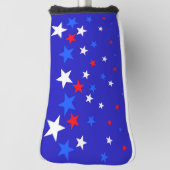 Blauw, rood en wit Star-patroon Golfheadcover (Draai 90)