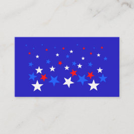 Blauw, rood en wit Star-patroon Informatiekaartje