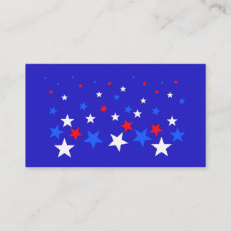 Blauw, rood en wit Star-patroon Informatiekaartje