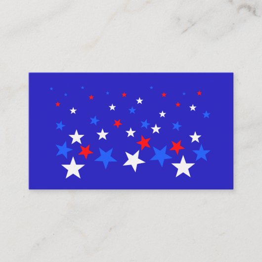 Blauw, rood en wit Star-patroon Informatiekaartje (Voorkant)