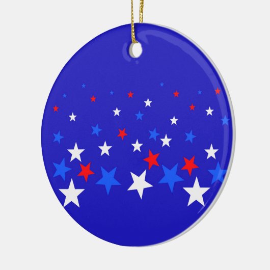 Blauw, rood en wit Star-patroon Keramisch Ornament (Links)