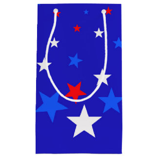 Blauw, rood en wit Star-patroon Klein Cadeauzakje