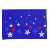 Blauw, rood en wit Star-patroon Kussensloop (Voorkant-Rechts)