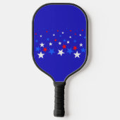 Blauw, rood en wit Star-patroon Pickleball Paddle (Achterkant)