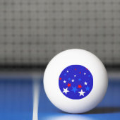 Blauw, rood en wit Star-patroon Pingpongbal (Net)