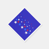 Blauw, rood en wit Star-patroon Servet (Hoek)