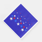 Blauw, rood en wit Star-patroon Servet (Hoek)
