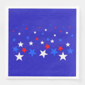 Blauw, rood en wit Star-patroon Servet (Voorkant)