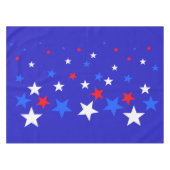 Blauw, rood en wit Star-patroon Tafelkleed (Voorkant (Horizontaal))