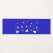 Blauw, rood en wit Star-patroon Yogamat (Voorkant (horizontaal))