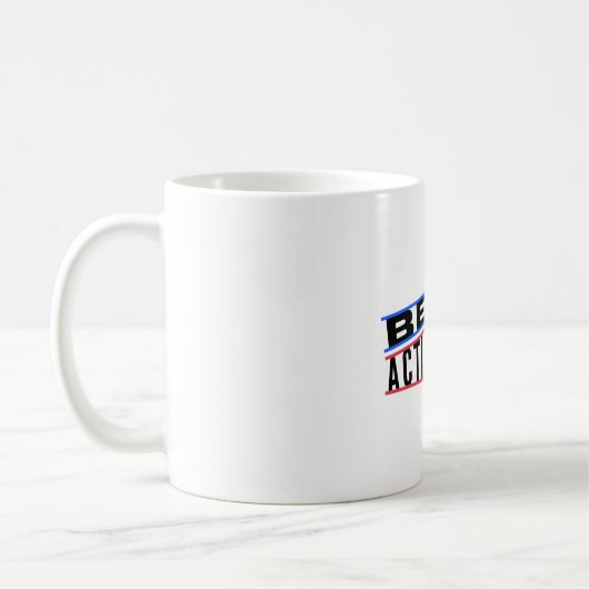 Blauw Rood en Zwart Edgy Beast Geactiveerde Mok (Links)