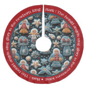 Blauw Rood Feestelijke Kerstengelen Kerstboom Rok (Voorkant)