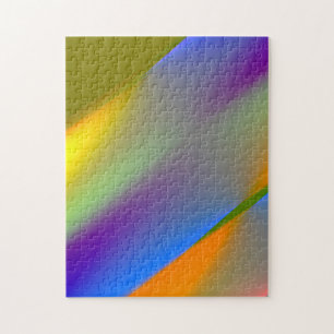 Blauw rood geel groen abstract patroon oranje paar legpuzzel