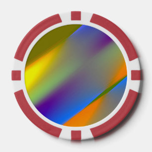 Blauw rood geel groen abstract patroon oranje paar poker chips