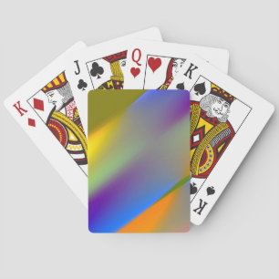 Blauw rood geel groen abstract patroon oranje paar pokerkaarten