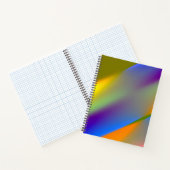 Blauw rood geel groen abstract patroontje oranjepu notitieboek (Binnen)