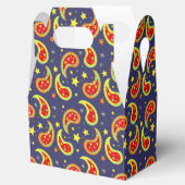 blauw rood geel kerstster paisley geschenkdoos bedankdoosjes (Geopend)