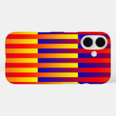 Blauw Rood Geel Strepen Case-Mate iPhone Case (Achterkant (horizontaal))