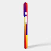 Blauw Rood Geel Strepen Case-Mate iPhone Case (Achterkant / Links)