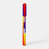 Blauw Rood Geel Strepen iPhone 16 Hoesje (Rechterkant)