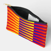 Blauw Rood Geel Strepen Klein Etui (Open)
