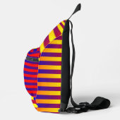 Blauw Rood Geel Strepen Sling Bag (Rechts)