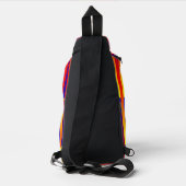 Blauw Rood Gele Strepen Sling Bag (Achterkant)
