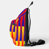 Blauw Rood Gele Strepen Sling Bag (Rechts)