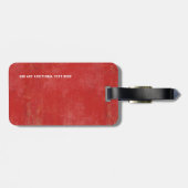 blauw rood - gestreept reizen bagagelabel (Achterkant horizontaal)