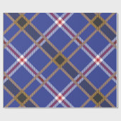 Blauw rood goud en wit vlakgeometrisch patroon cadeaupapier (Vlak)