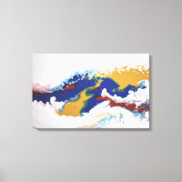 Blauw Rood Goud Kleurig Marmer Abstract Vloeibaar