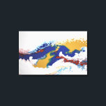 Blauw Rood Goud Kleurrijke Marmeren Abstracte Vloe Canvas Afdruk<br><div class="desc">Dit ontwerp is gemaakt van mijn één-van-een-soort vloeibaar acrylschilderij. Het kan worden gepersonaliseerd door op de knop Aanpassen te klikken en een naam, initialen of je favoriete woorden toe te voegen. Neem contact met me op colorflowcreations@gmail.com als je dit ontwerp op een ander product wilt gebruiken. Koop mijn oorspronkelijke abstracte...</div>