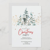 Blauw Rood Goud Traditionele Waterverf Kerst Kaart (Voorkant / Achterkant)