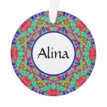 Blauw Rood Groen Mandala  Boho Christmas