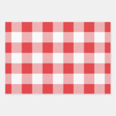 Blauw rood/groen/wit buffelpatroon inpakpapier vel (Voorkant 2)