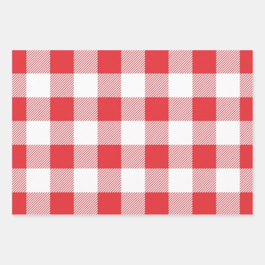 Blauw rood/groen/wit buffelpatroon inpakpapier vel (Voorkant 2)