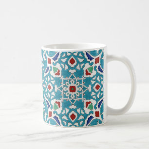 Blauw Rood Groen Wit Portugees Azulejo Patroon Koffiemok
