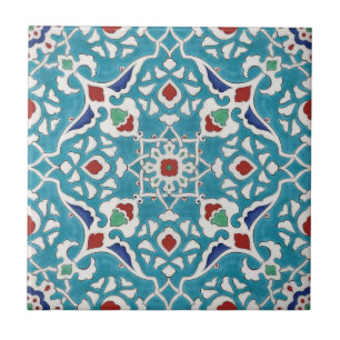 Blauw Rood Groen Wit Portugees Azulejo Patroon Tegeltje