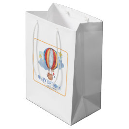 Blauw Rood Heet Luchtballon Sterren Kinderen Verja Medium Cadeauzakje