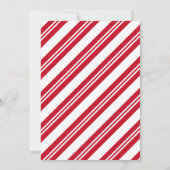 Blauw Rood Holly Sneeuwvlokken Kerstdiner Kaart (Achterkant)