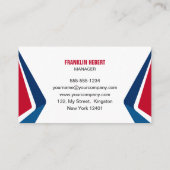 Blauw & Rood Huis Schoonmaak Kantoor Schoonmaak Ma Visitekaartje (Achterkant)