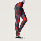blauw rood ingewikkeld patroon Leggings (Rechts)
